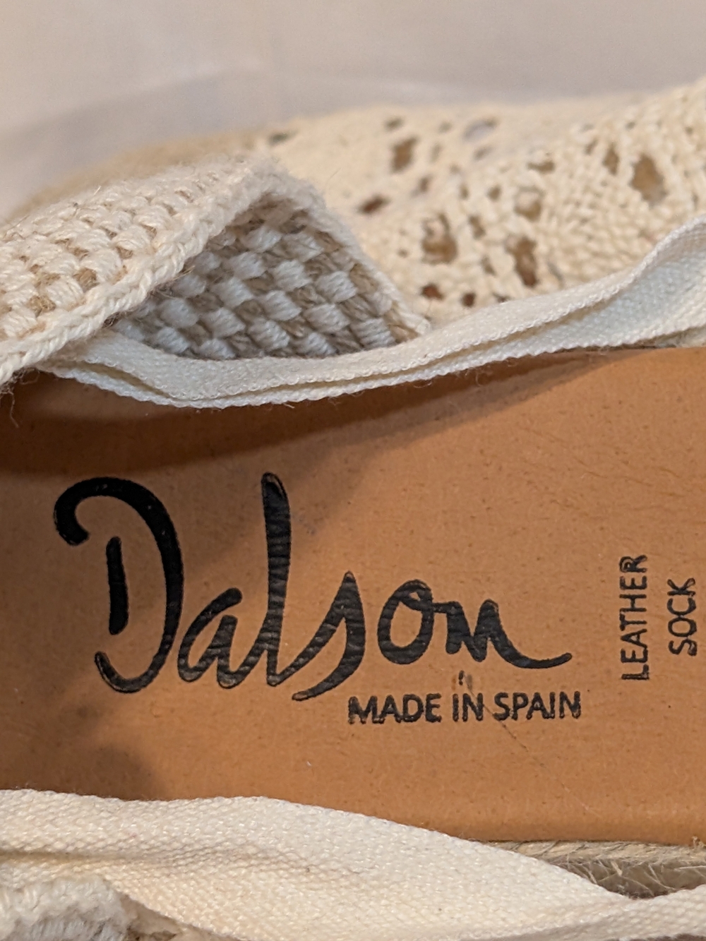 Woven Crochet Espadrille Ankle-Tie Wedge - Made In Spain - Picture 6 of 9